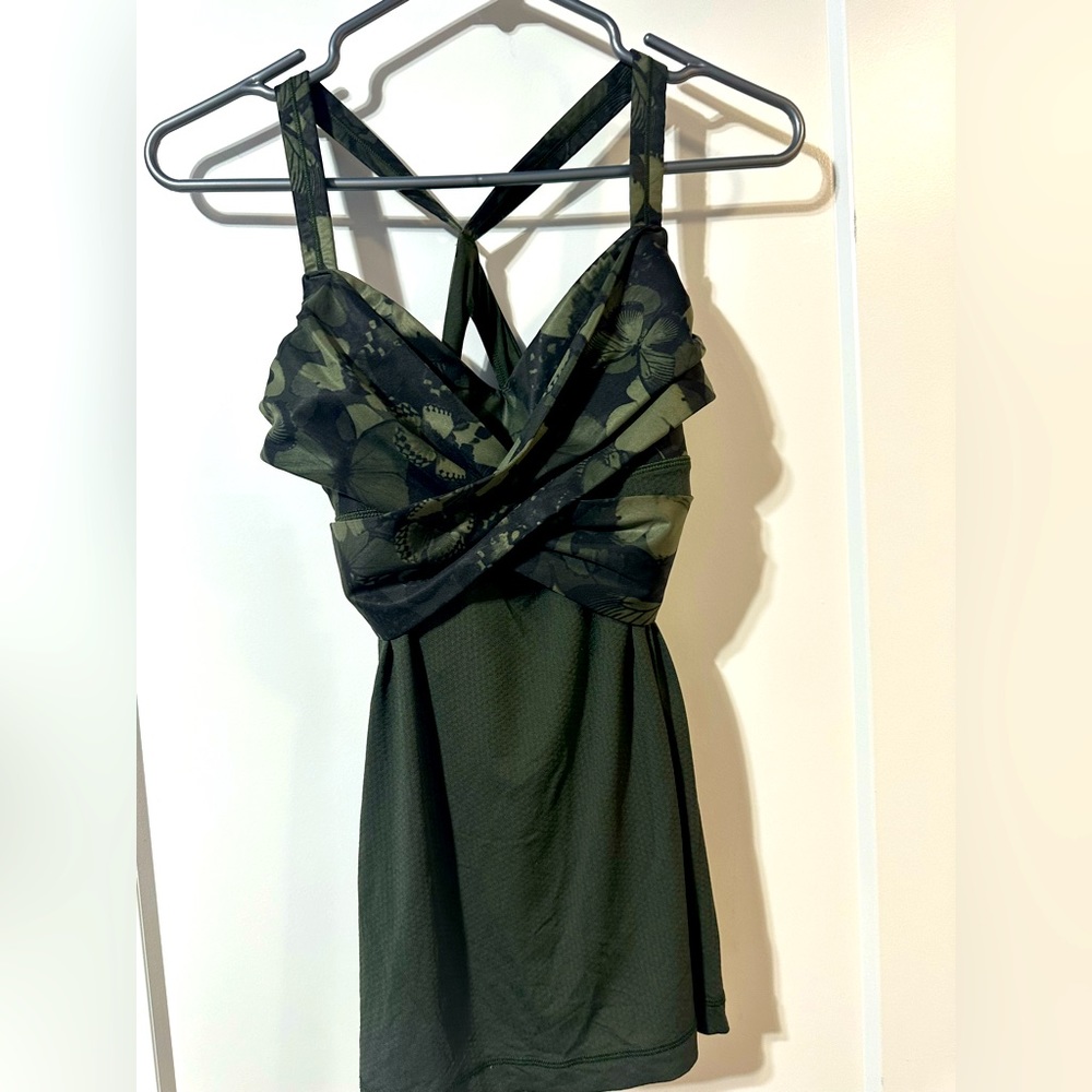 Lululemon Athletica Wrap Tank Top Green Women’s Medium - Picture 2 of 16